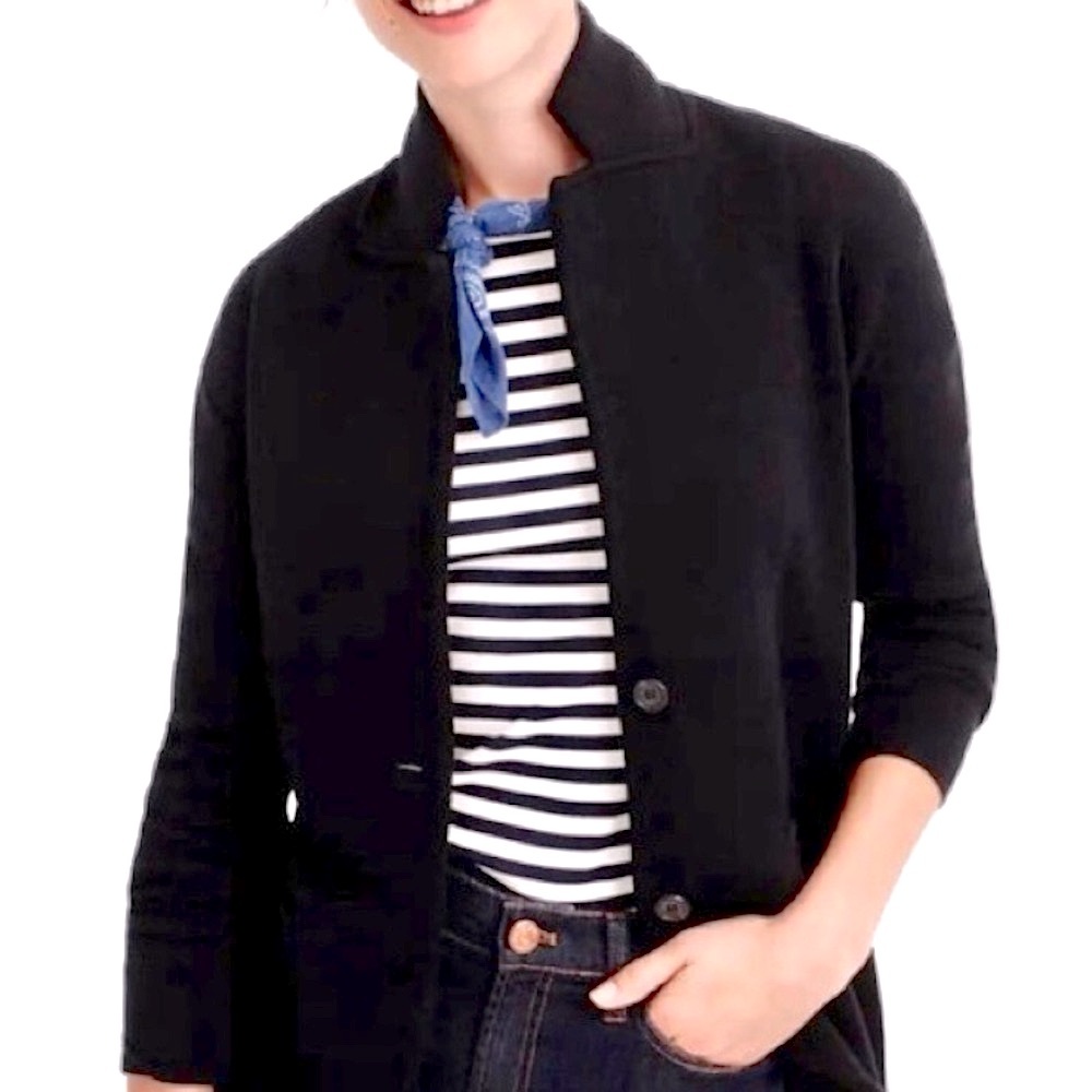 Women's Navy J.Crew Mercantile 100% Cotton Sweater Blazer
